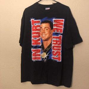 Rare Vintage 2001 WWF WWE Kurt Angle Wrestling Tee